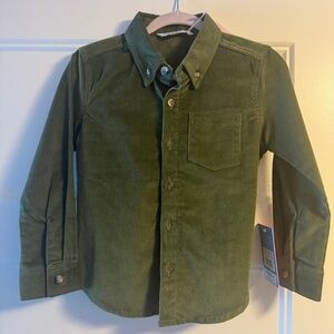 RuggedButts olive corduroy button-down (boys)